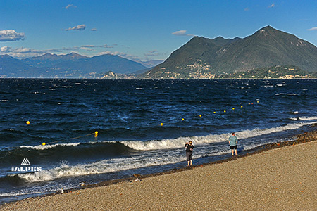 Plage lac lac Majeur, Piémont